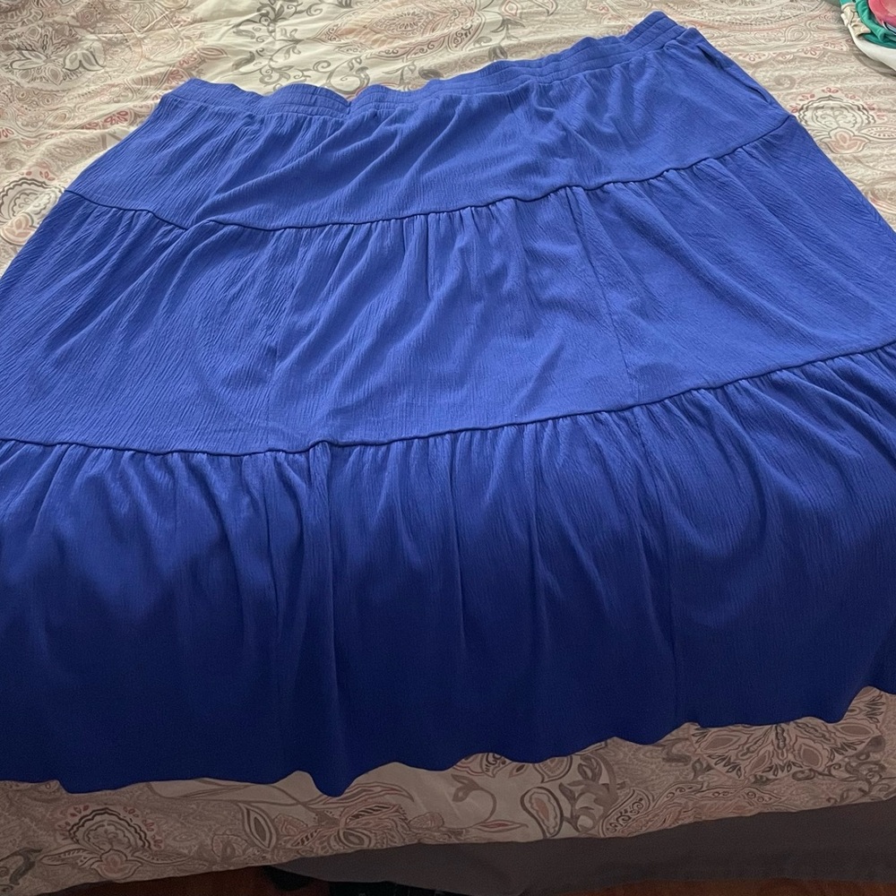Belle by Kim Gravel Royal Blue Packabelle Tiered Skirt